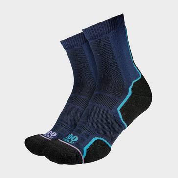 Dark Blue 1000 MILE Women's Trail Repreve Single Layer Socks- 2 Pack