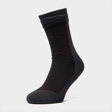 Black Sealskinz Men's Mid length Hiking Socks