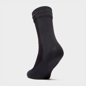 Black Sealskinz Men's Mid length Hiking Socks