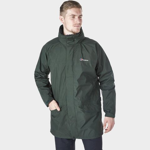 Rain jacket hot sale mens long