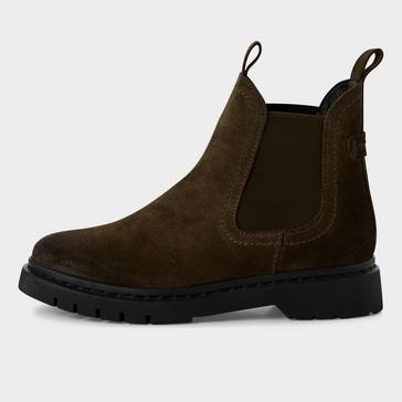 Green Tamaris Women's Leather Classic Chelsea Ankle Boots
