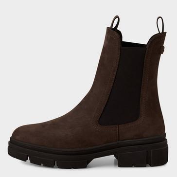 Brown Tamaris Women's Leather Classic High Pull-on Chelsea Ankle Boots