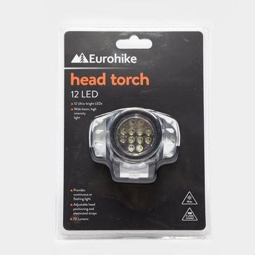 Black Eurohike 12 LED Head Torch Black
