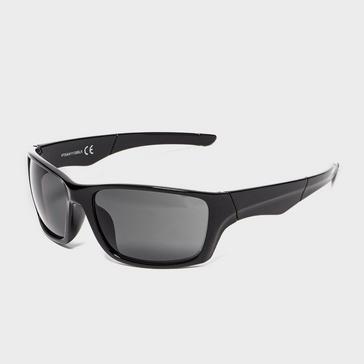 Black Peter Storm Men's Square Wrap Shiny Sunglasses