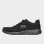 Black Skechers Men's Dynamight 2.0 Lace Up Memory Foam Trainer