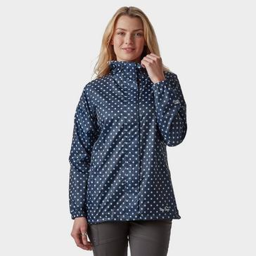Blue Peter Storm Womens Patterned Packable Jacket Navy/White