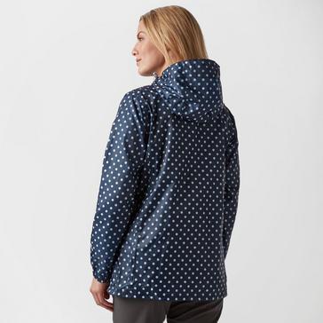 Blue Peter Storm Womens Patterned Packable Jacket Navy/White