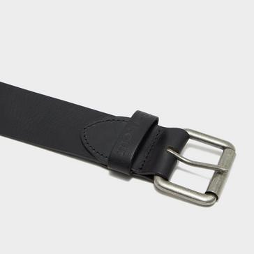 Black Barbour Matt Leather Belt Black