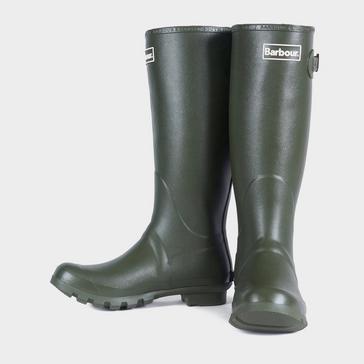 Green Barbour Mens Bede Wellington Boots Olive