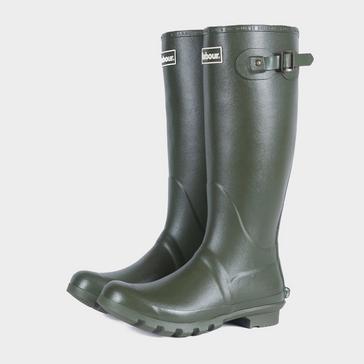 Green Barbour Mens Bede Wellington Boots Olive