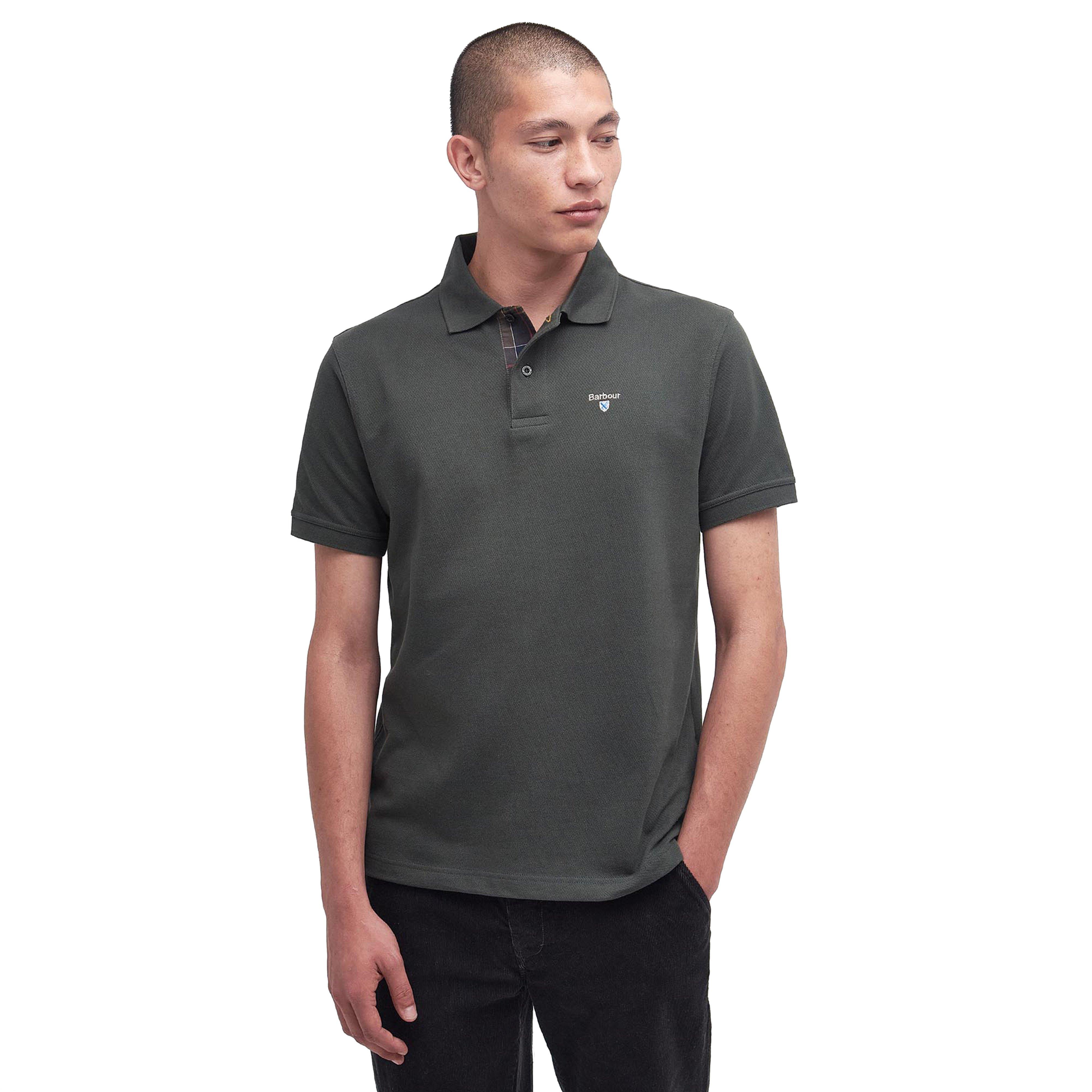 Mens Cotton Polo Shirt Forest