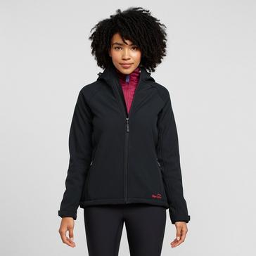 Black Peter Storm Womens Hooded Softshell Jacket II Black