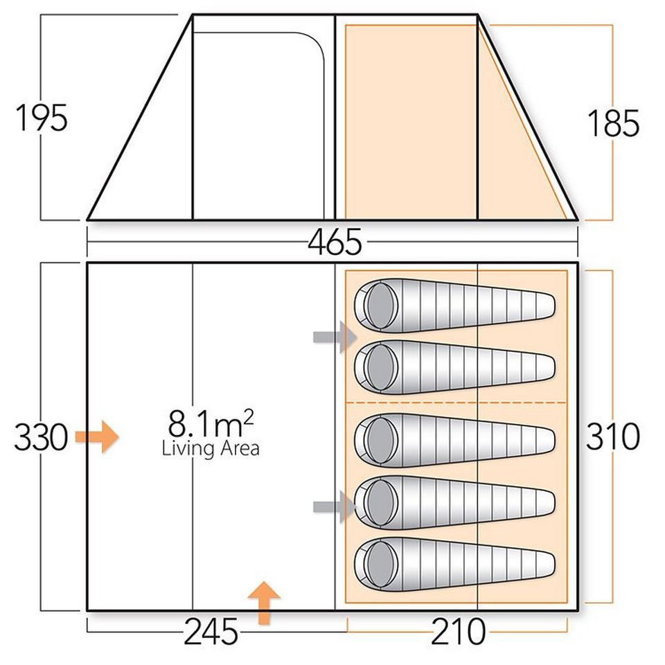 Vango Icarus 500 Deluxe Family Tent GO Outdoors