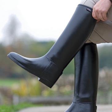 Black Shires Mens Long Rubber Boots Black