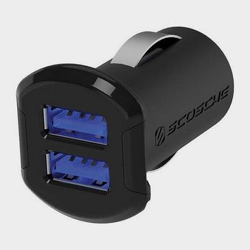 Black Scosche reVOLT™ dual 12W USB Car Charger with Illuminated
