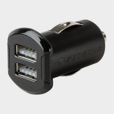 Black Scosche reVOLT™ dual 12W USB Car Charger with Illuminated