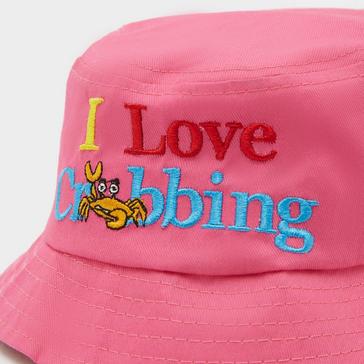 Pink BlueZone Kids’ I Love Crabbing Bucket Hat