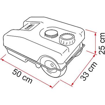 Grey Fiamma Waste Roll Tank (23L)