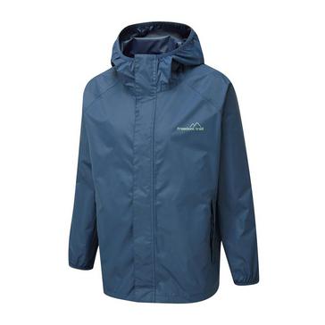 Blue FREEDOMTRAIL Kids' Stowaway Waterproof Jacket