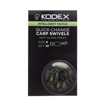 Black Kodex Quick-Change Carp Swivels (Size 8)