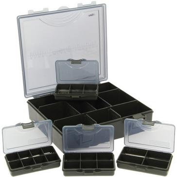 Black NGT Deluxe Tackle Box & Four Boxes Small