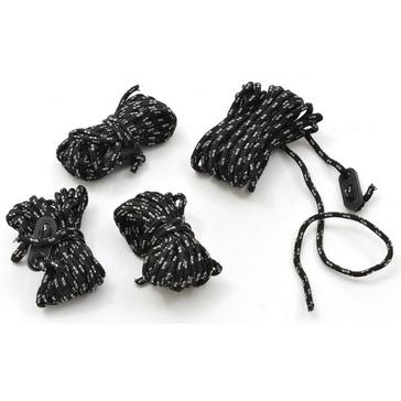 Black HI-GEAR Reflect Ropes (4mm x 4m)