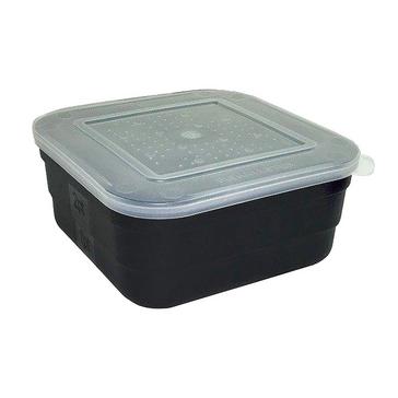 Black FLADEN Black 2 5 Pint Square Bait Box