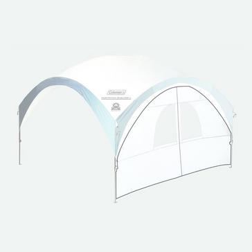 White COLEMAN FastPitch Event Shelter Pro L Sunwall With Door