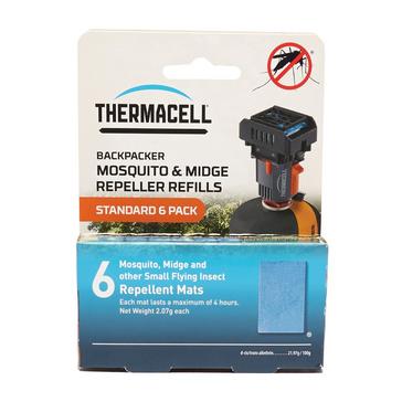 Black THERMACELL Backpacker Mosquito Repellent Refills Mats (6 Pack)