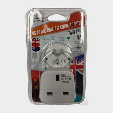 White Boyz Toys 2pk Travel Adaptor - UK to Australia & China