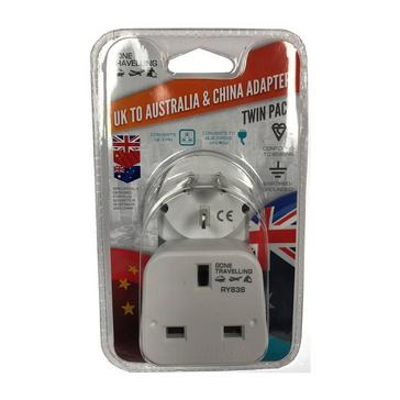 White Boyz Toys 2pk Travel Adaptor - UK to Australia & China