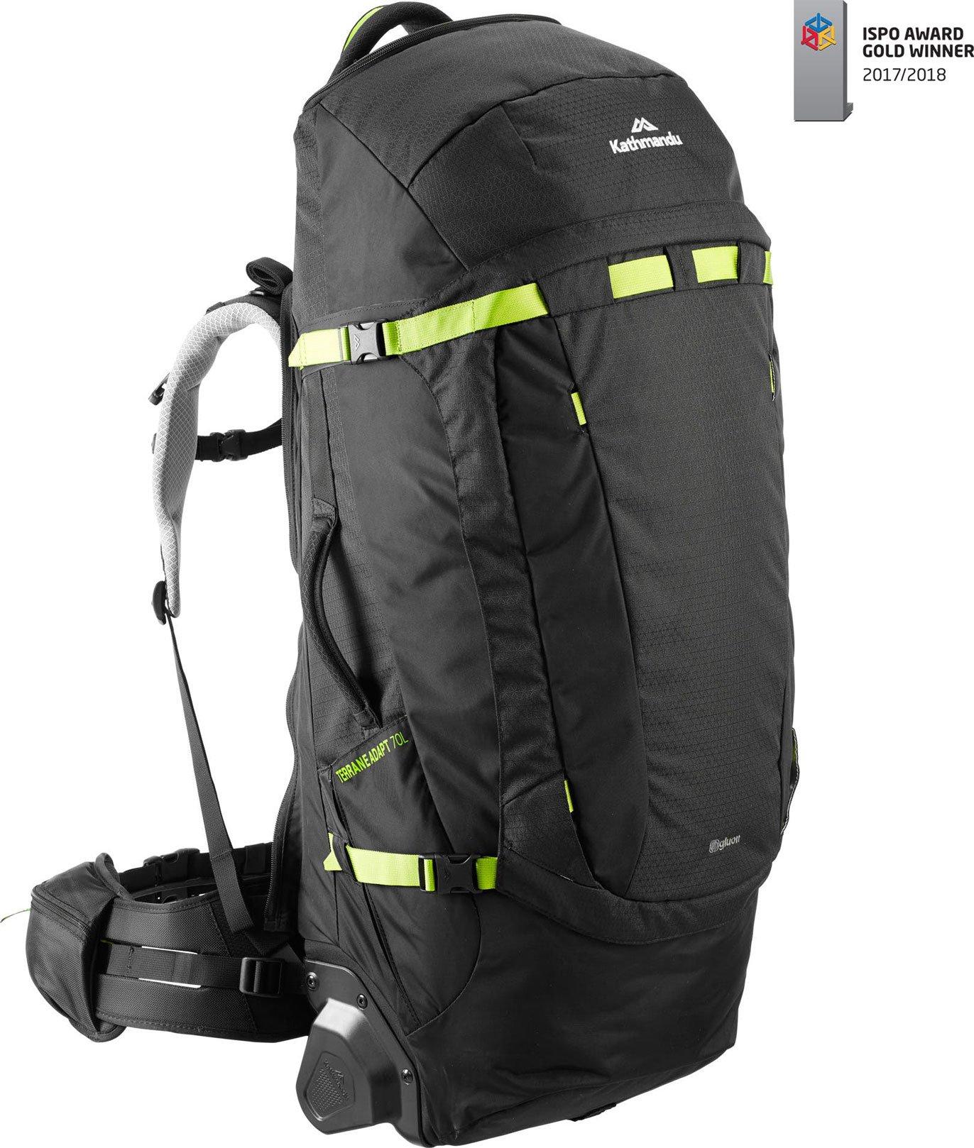 Kathmandu Terrane Adapt 70L Pack with World First Wheel Tech GO Outdoors