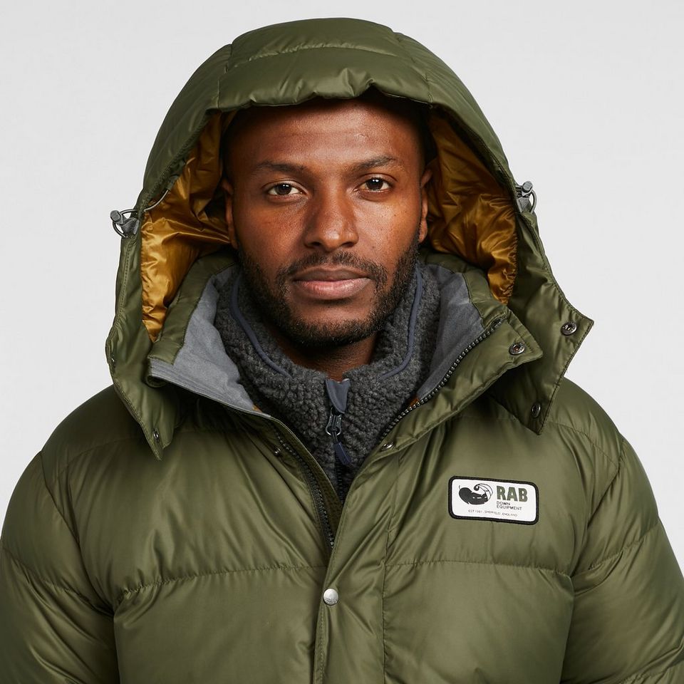 Rab green puffer jacket shop