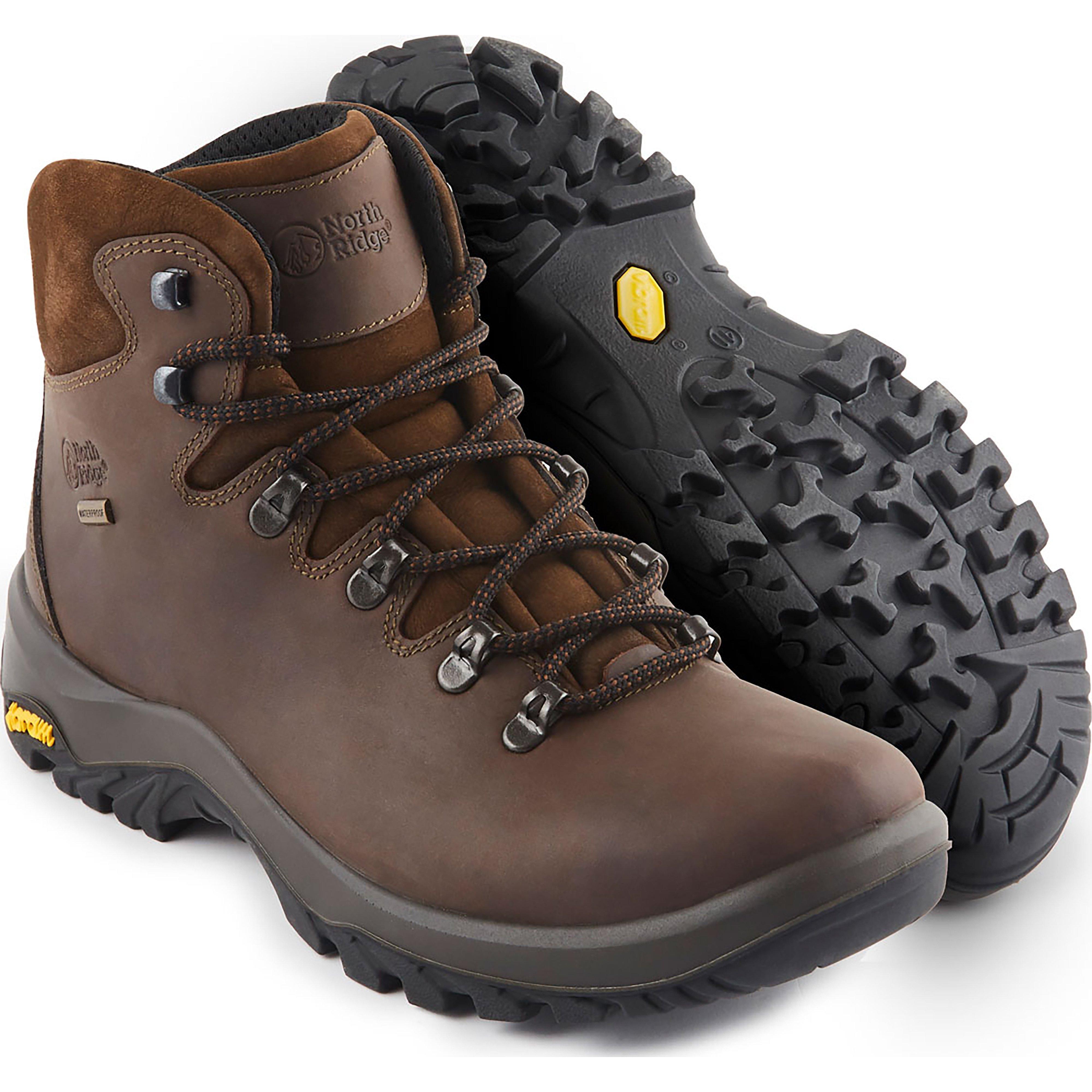 North Ridge Women’s Traverse Comfortable Leather Mid Walking Boots
