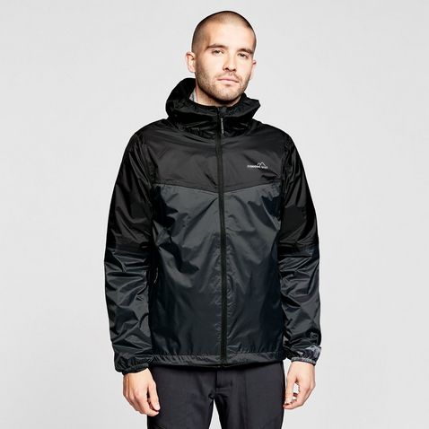 Black Grey FREEDOMTRAIL Men's Tempest Waterproof Jacket