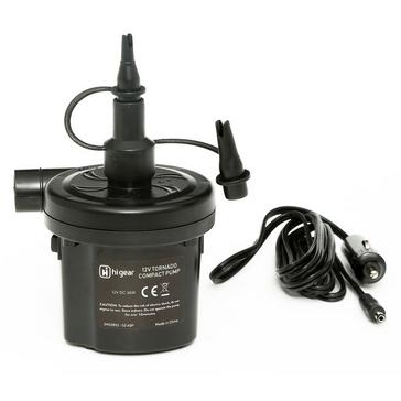 Black HI-GEAR 12V Tornado Compact Pump