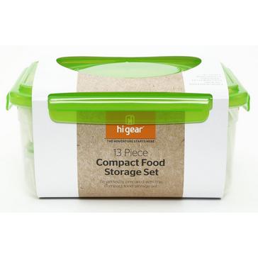 Green HI-GEAR 13 Piece Compact Food Storage Set