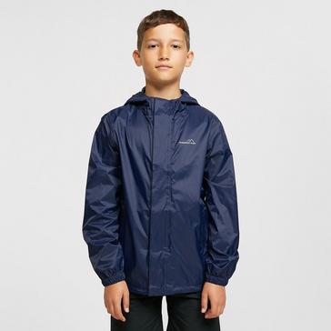 Blue FREEDOMTRAIL Kids' Stowaway Waterproof Jacket