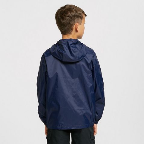 Navy FREEDOMTRAIL Kids' Stowaway Waterproof Jacket
