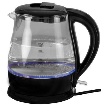 Clear Quest Low Wattage Light Up Glass Kettle