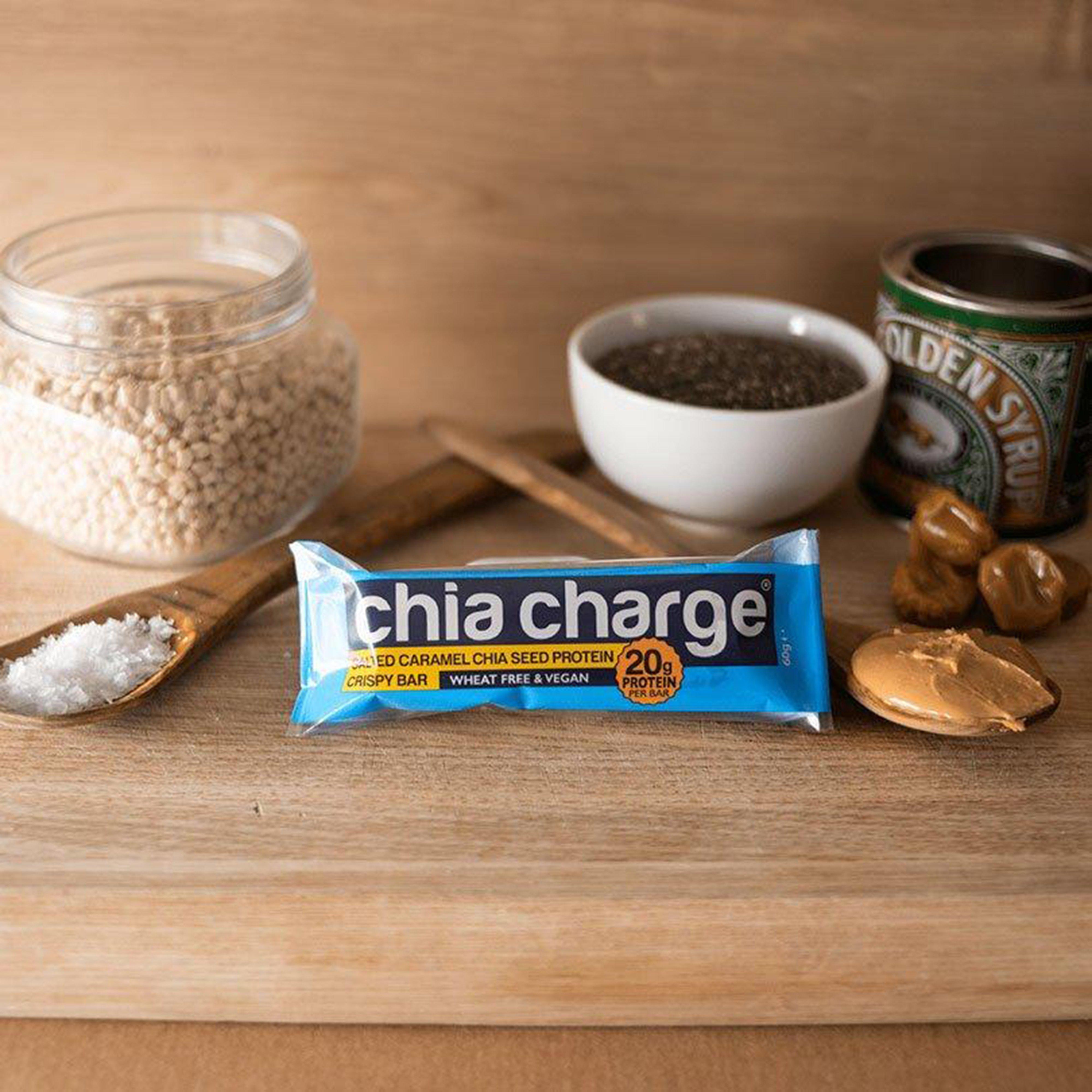 Chia Charge Salted Caramel Chia Seed Protein Crispy Bar 60g Review
