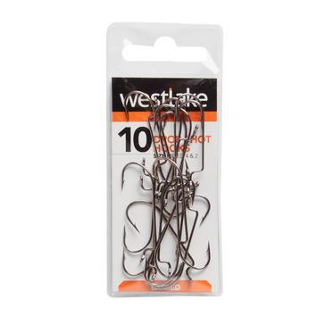 Silver Westlake Dropshot Barbed Hooks (Sizes 2 and 4)