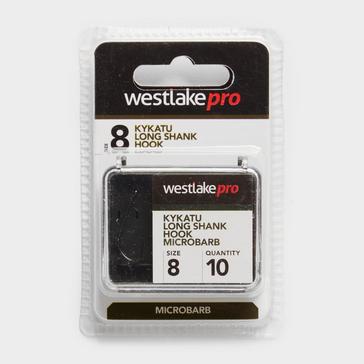 White Westlake Kykatu Long Shank Hook Size 8 Micro-Barbed