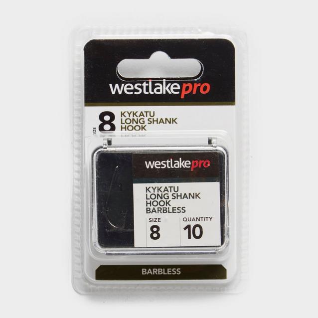 Black Westlake Long Shank Barbless Size 8 image 1