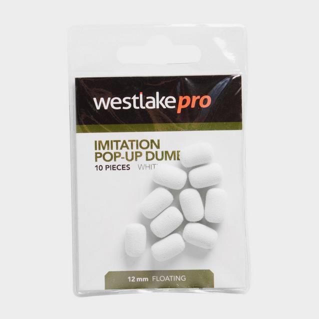 White Westlake Imitation Popup Dumbell 12mm White (10pcs) image 1
