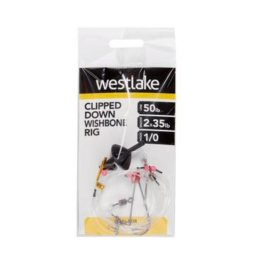Clear Westlake 2 Hook Clipped Down Wishbone Rig (1/0)