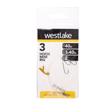 Clear Westlake 3 Hook Mini Rig 3 Up Size 8
