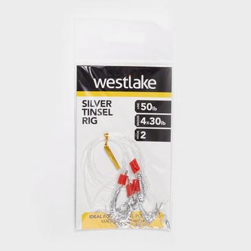 Clear Westlake 2 Hook Silver Tinsel Rig