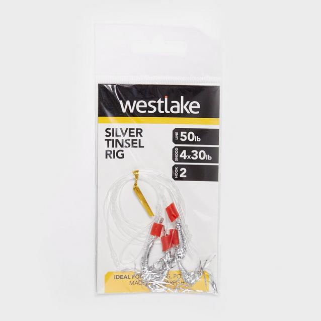 Clear Westlake 2 Hook Silver Tinsel Rig image 1