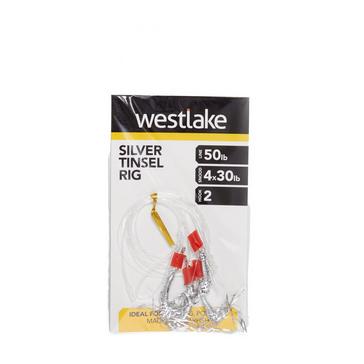 Clear Westlake 2 Hook Silver Tinsel Rig